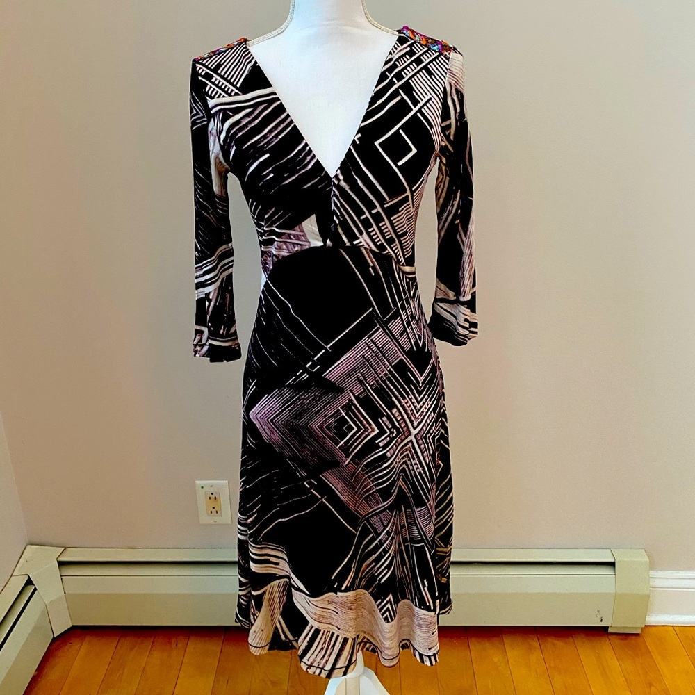 Gorgeous Geometric Pattern Custo Dress NWT